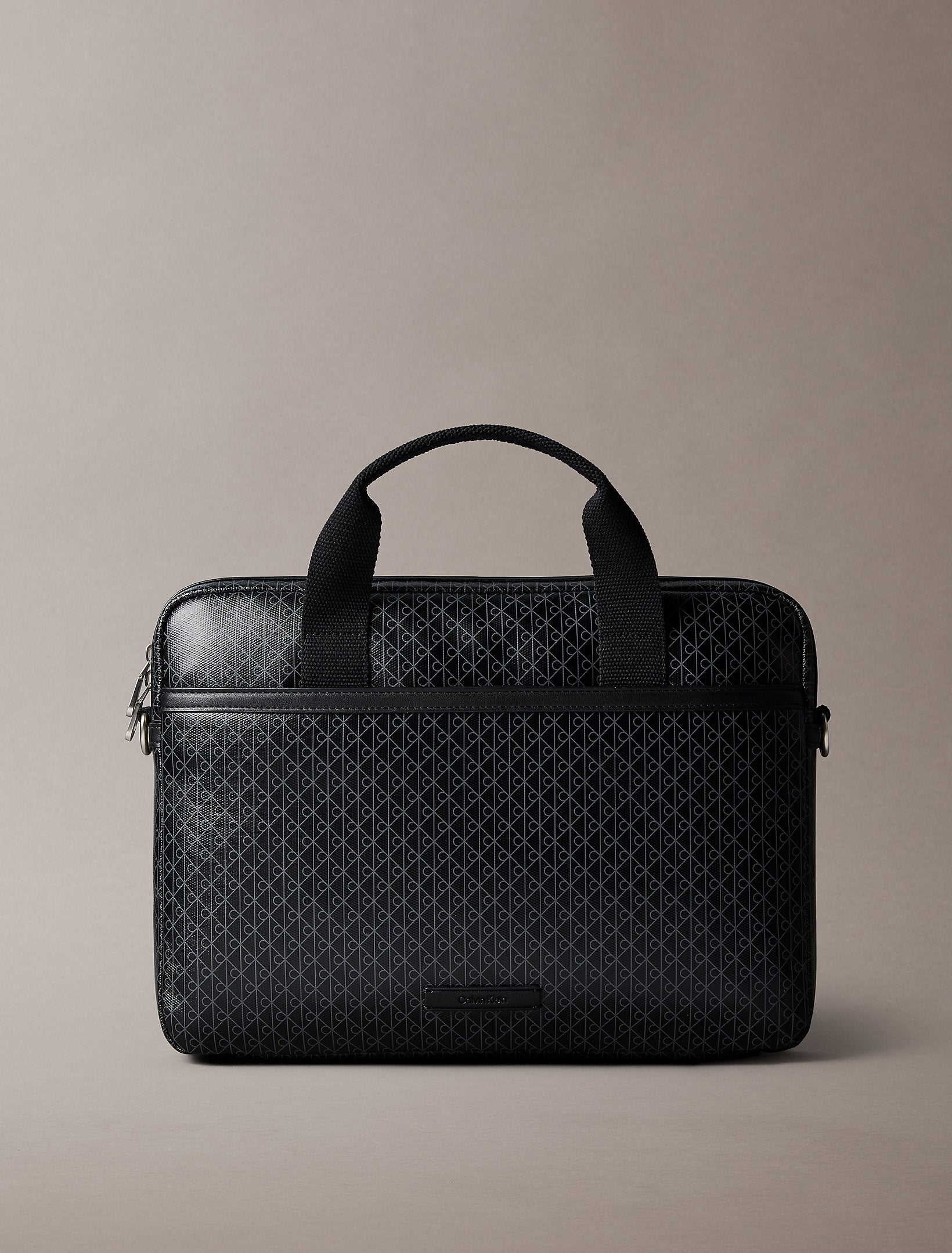 Calvin Klein Emblem Aop Coated Commuter Lapto Bag