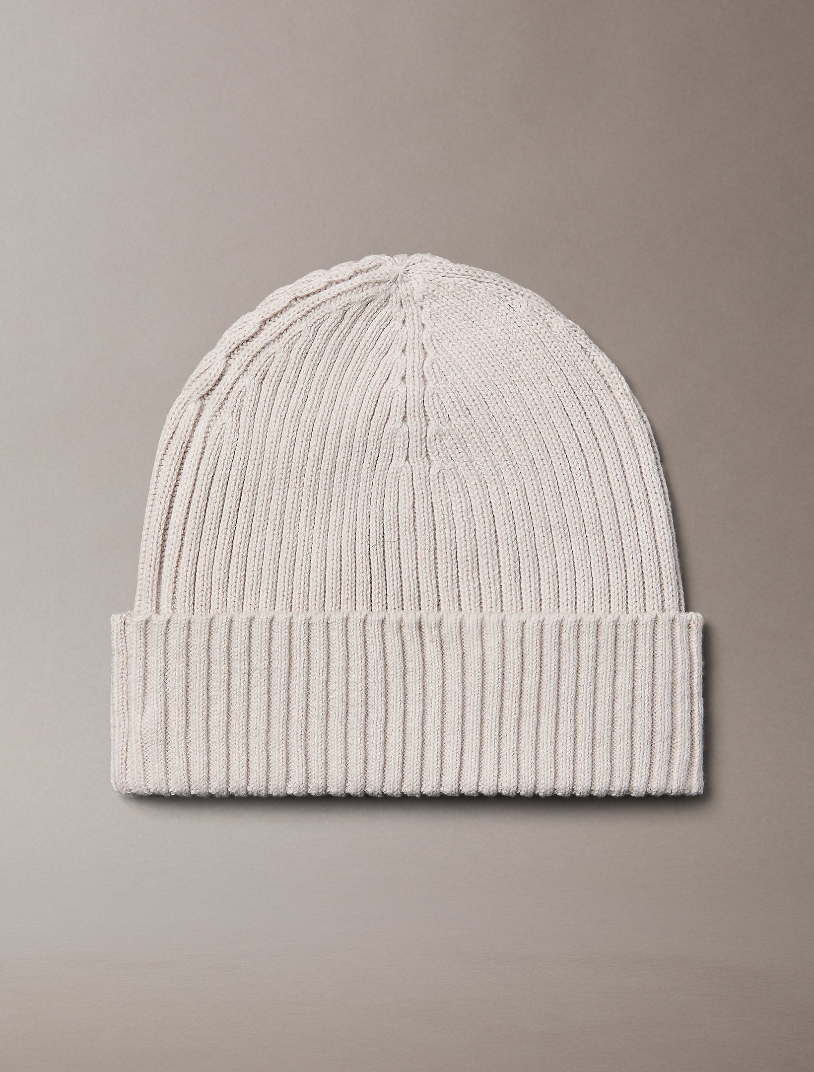 قبعة كالفين كلاين Patch Chunky Rib Cotton Beanie