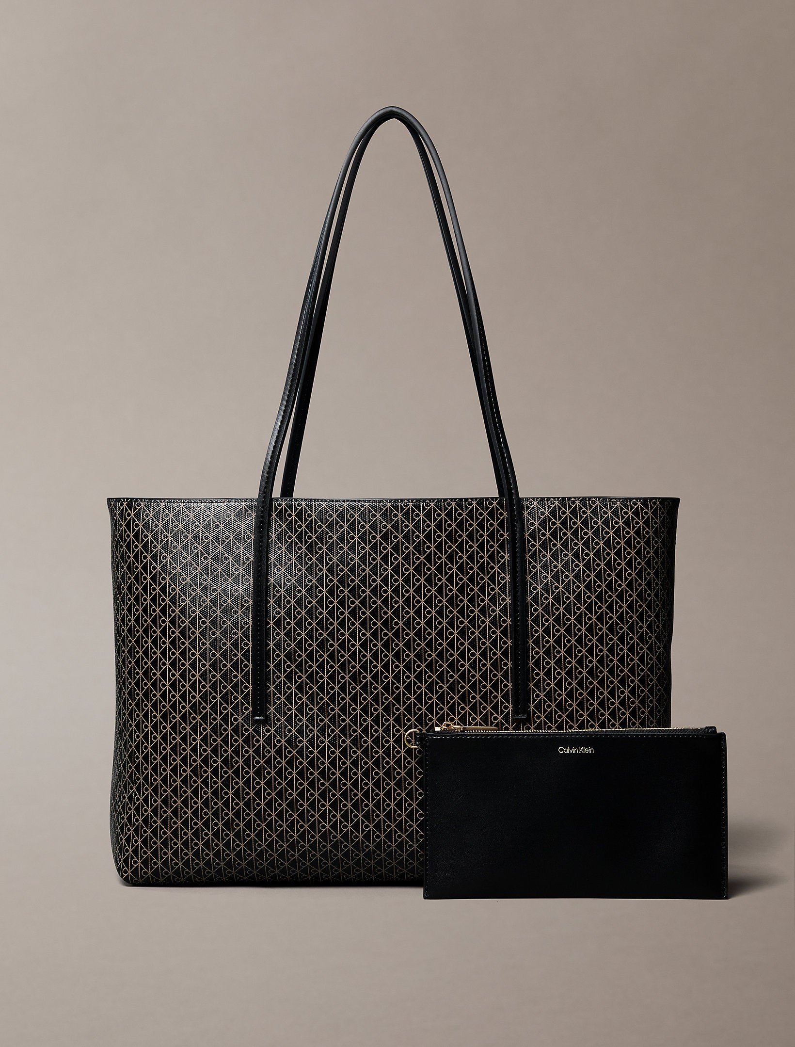 Calvin Klein Tote With Pouch On Strap Bag