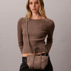 حقيبة كالفين كلاين Woven Sueded Mini Tote Crossbody