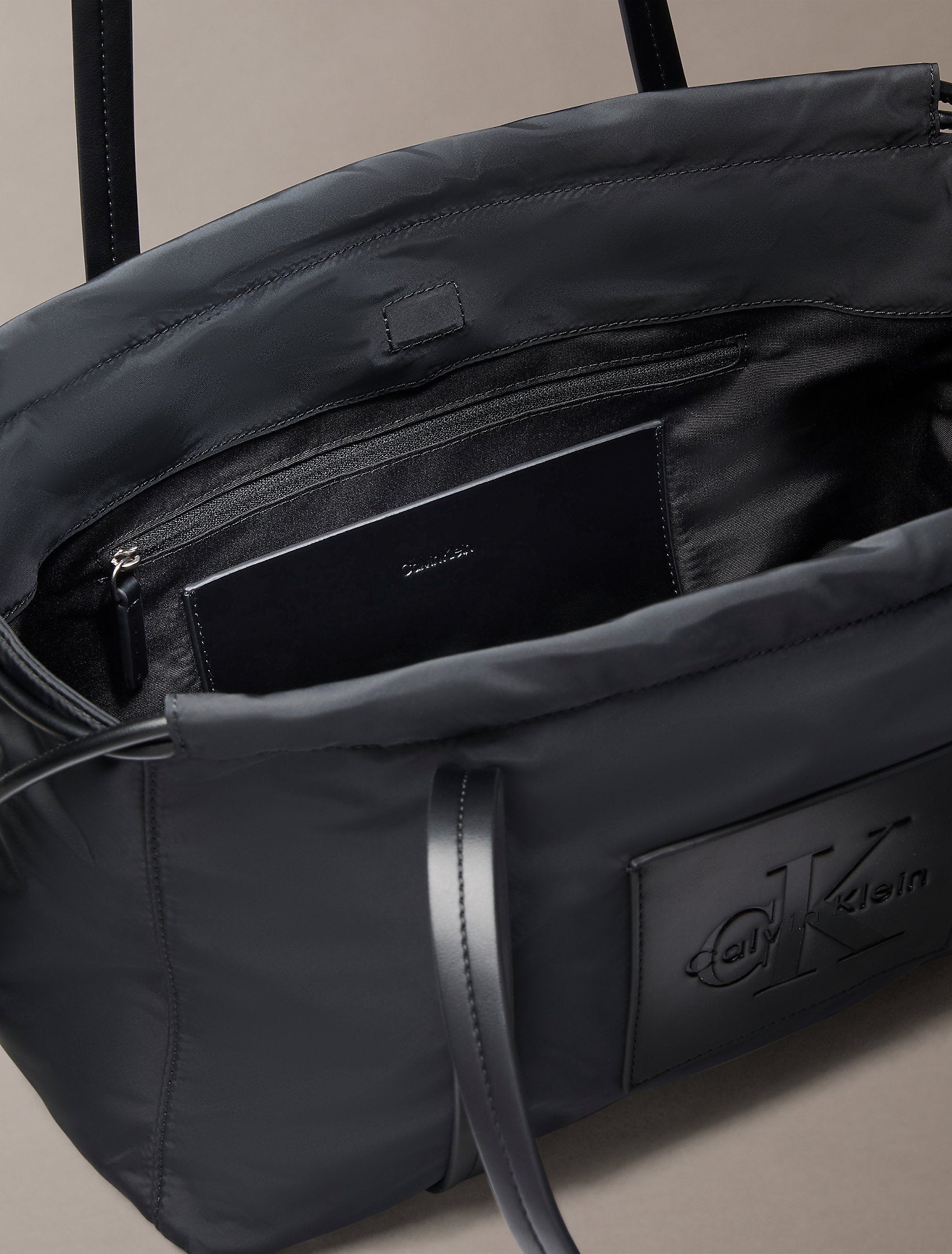 Calvin Klein Nylon Drawstring Satchel Bag