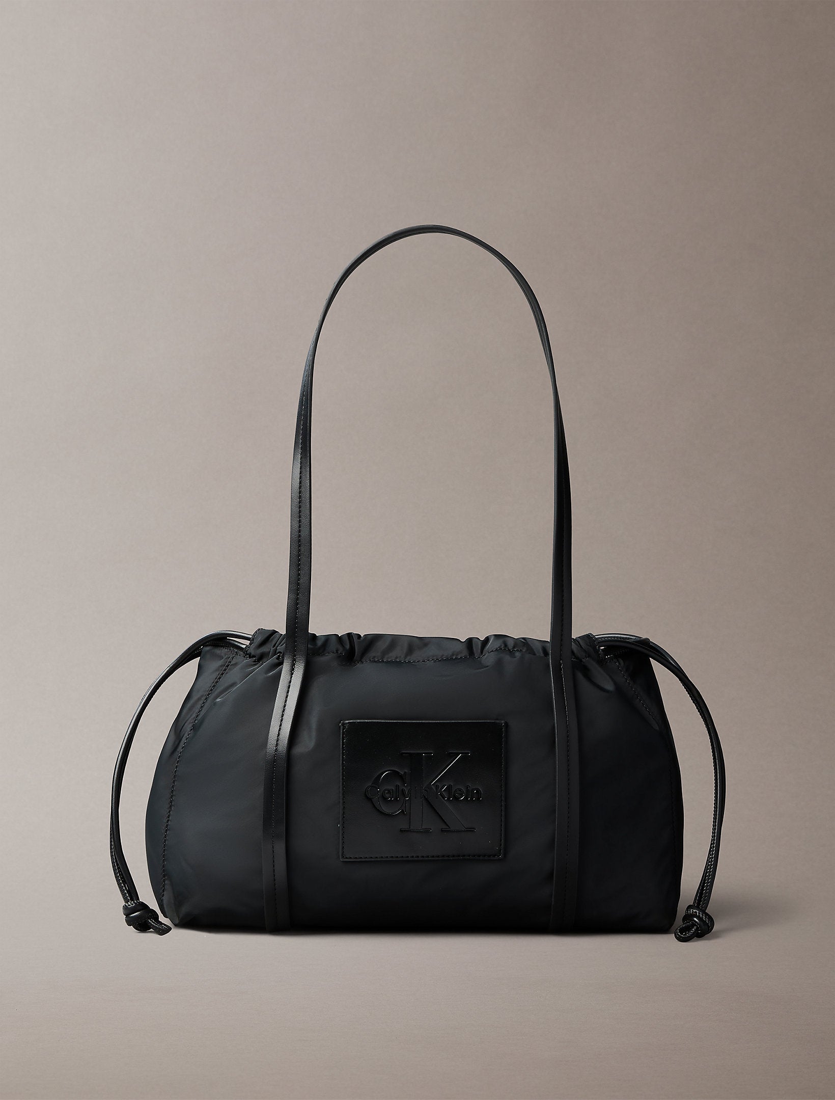 Calvin Klein Nylon Drawstring Satchel Bag