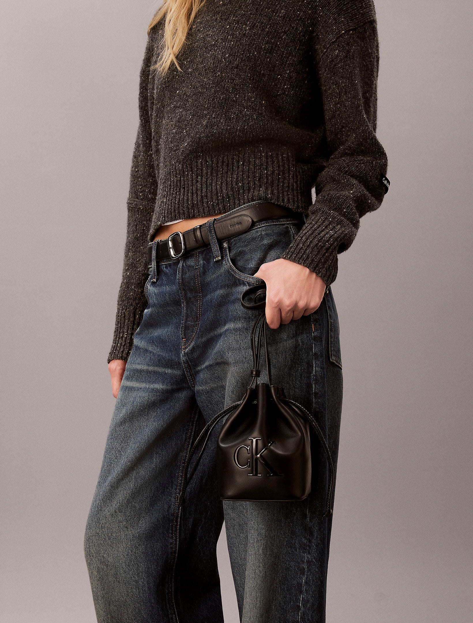 Calvin Klein Bold Mini Bucket Crossbody Bag