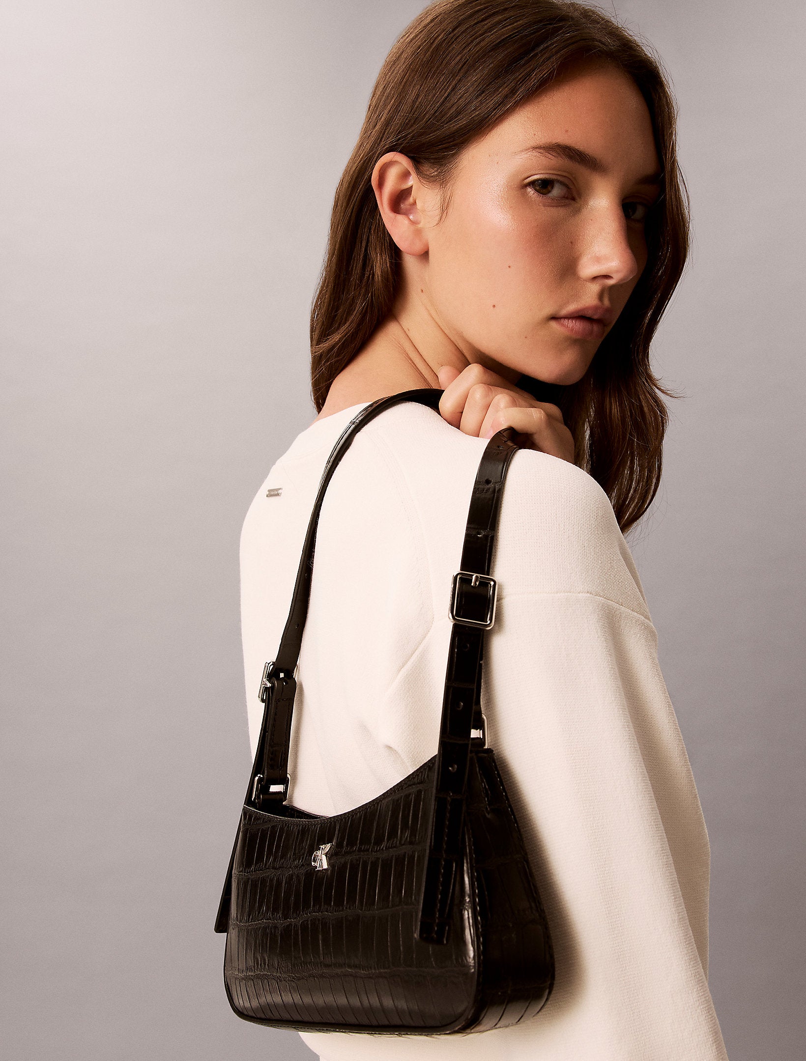 حقيبة كالفين كلاين Croc Small Shoulder