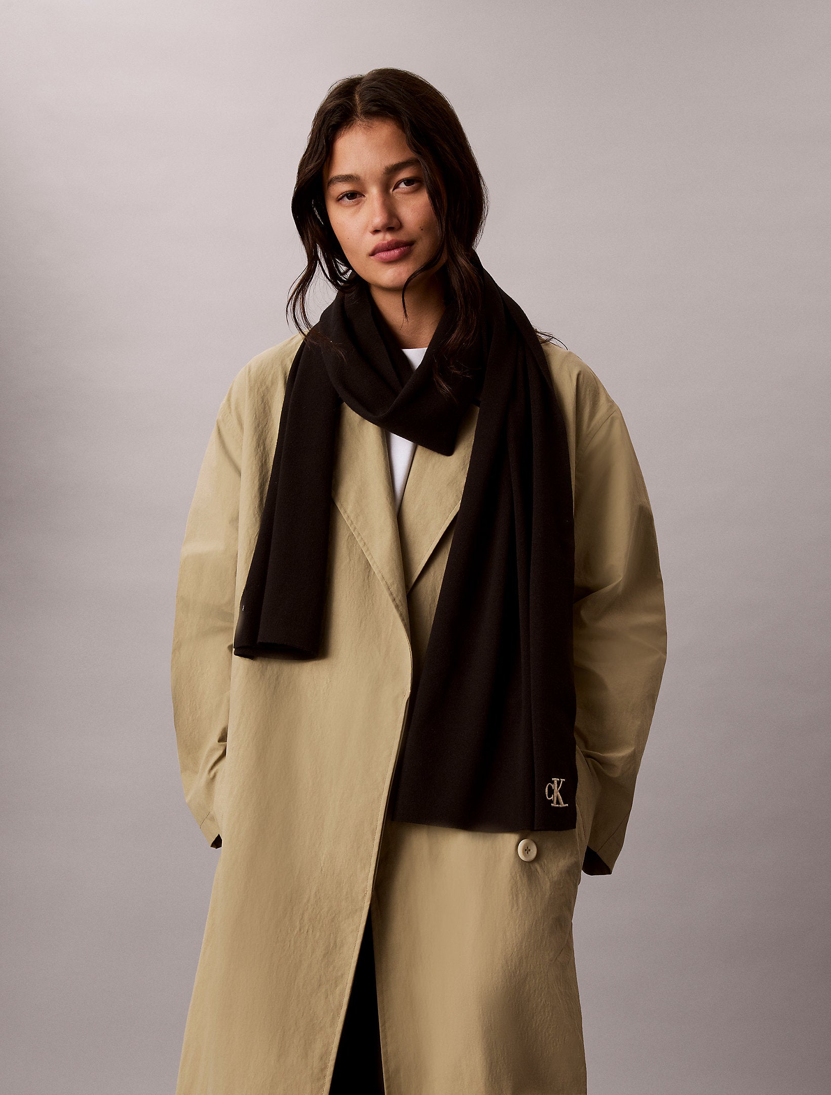 وشاح كالفين كلاين Fine Rib Knitted