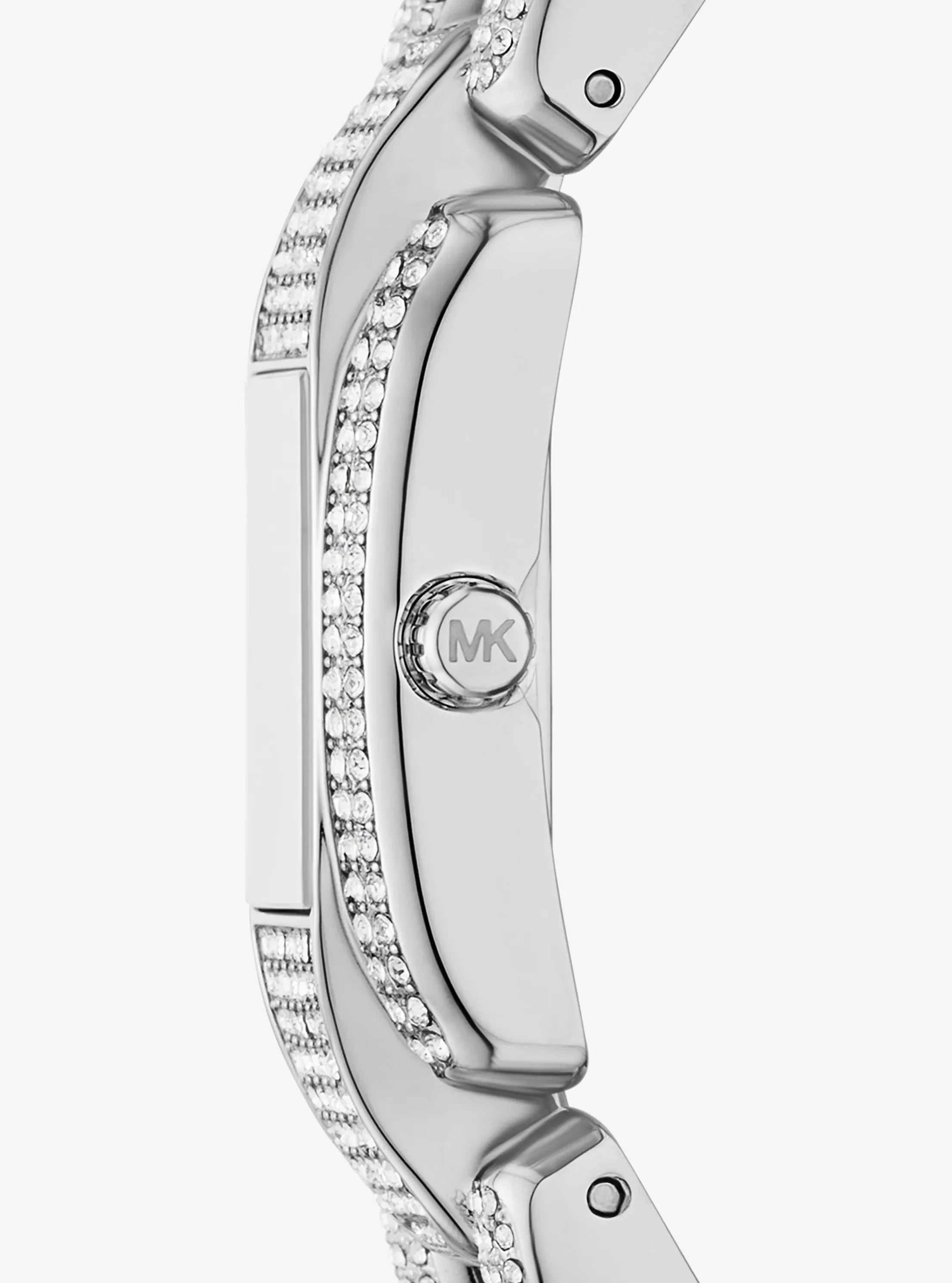 Michael Kors Mini Hally Pavé Silver-Tone Watch