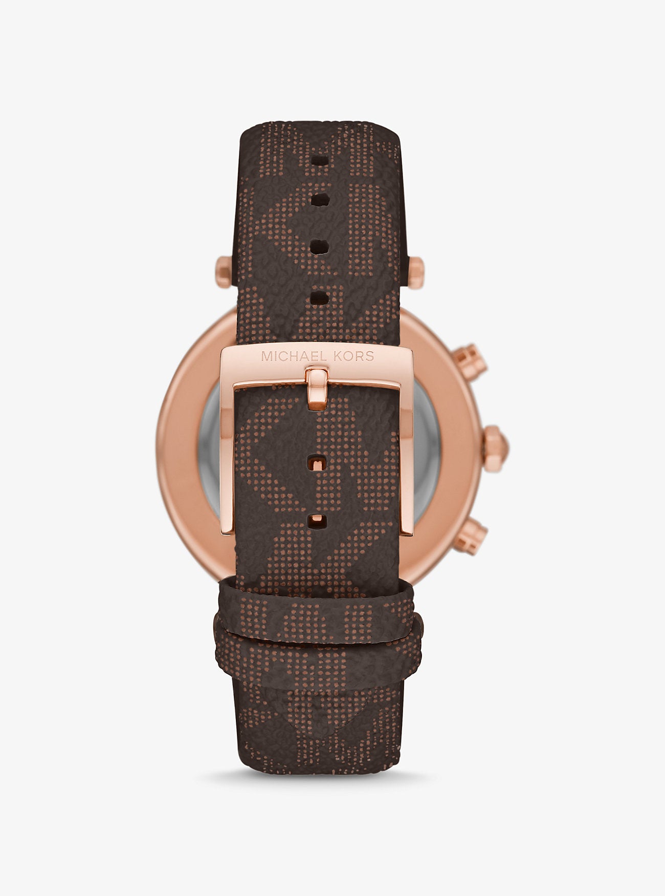 Michael Kors Parker Pavé Rose Gold-Tone and Logo Watch