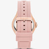 Michael Kors Lennox Pavé Rose Gold-Tone and Silicone Watch