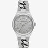 Michael Kors Lennox Pavé Silver-Tone Curb-Link Watch