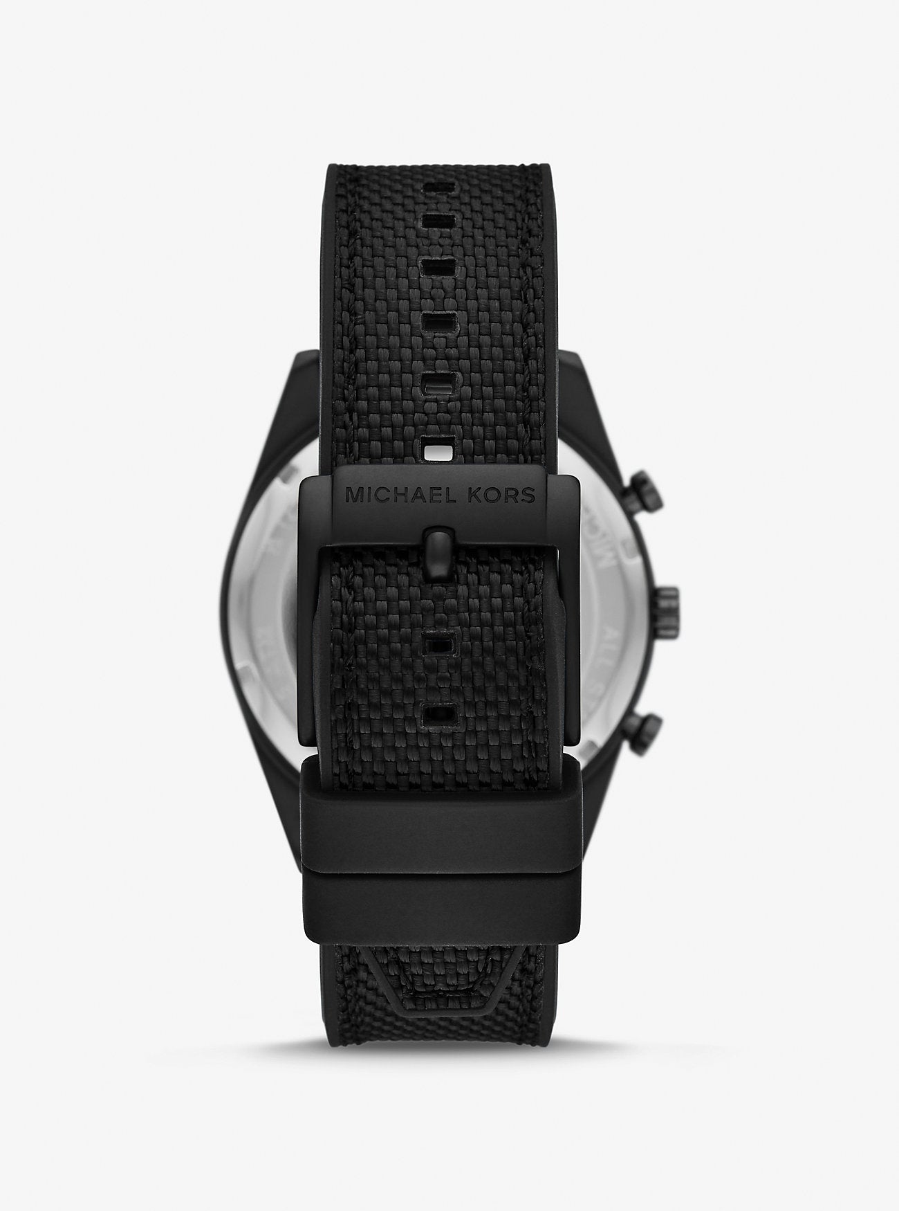Michael Kors Accelerator Black-Tone and Nylon Watch