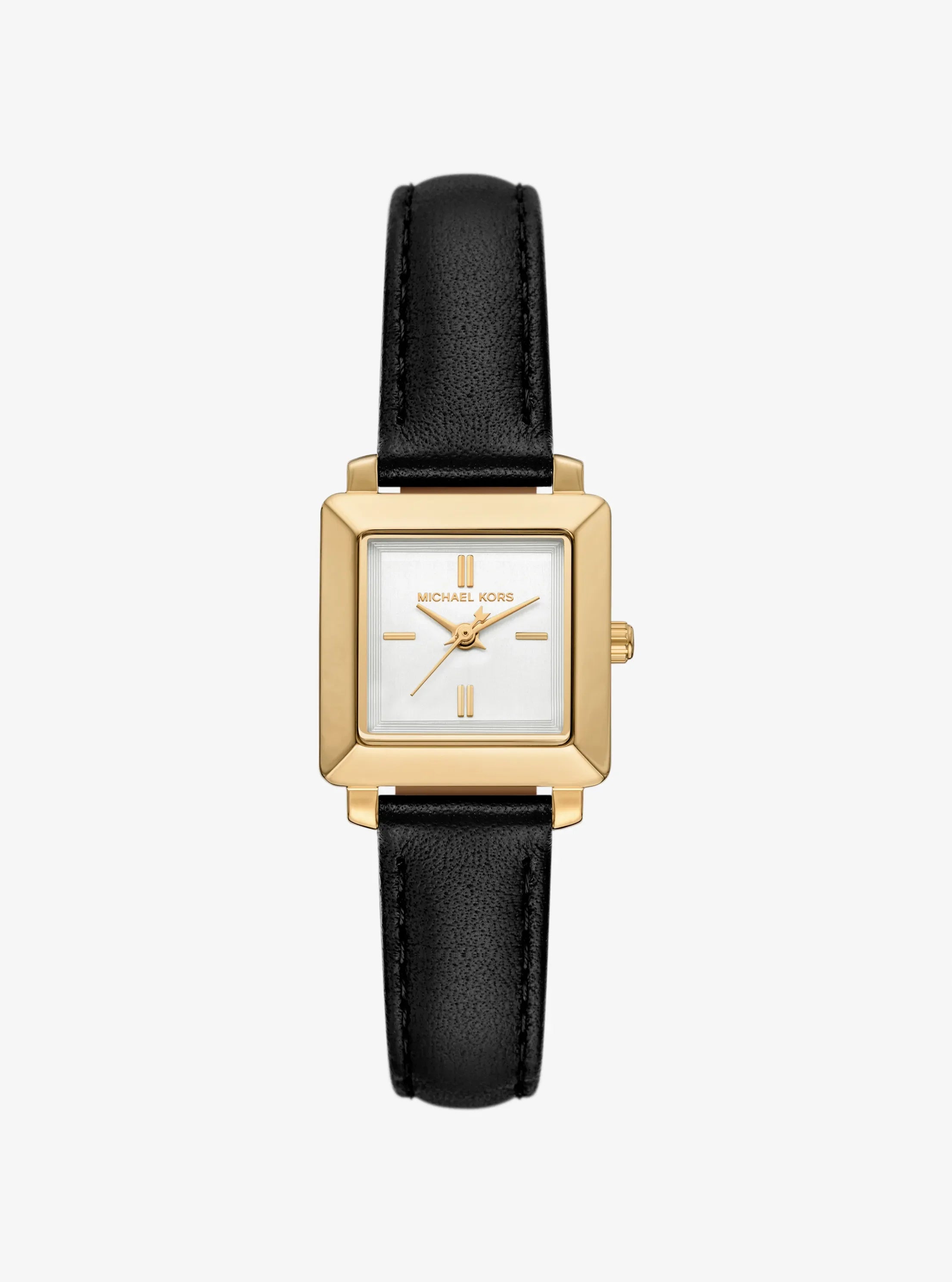 Michael Kors Mini Gwynn Gold-Tone and Leather Watch