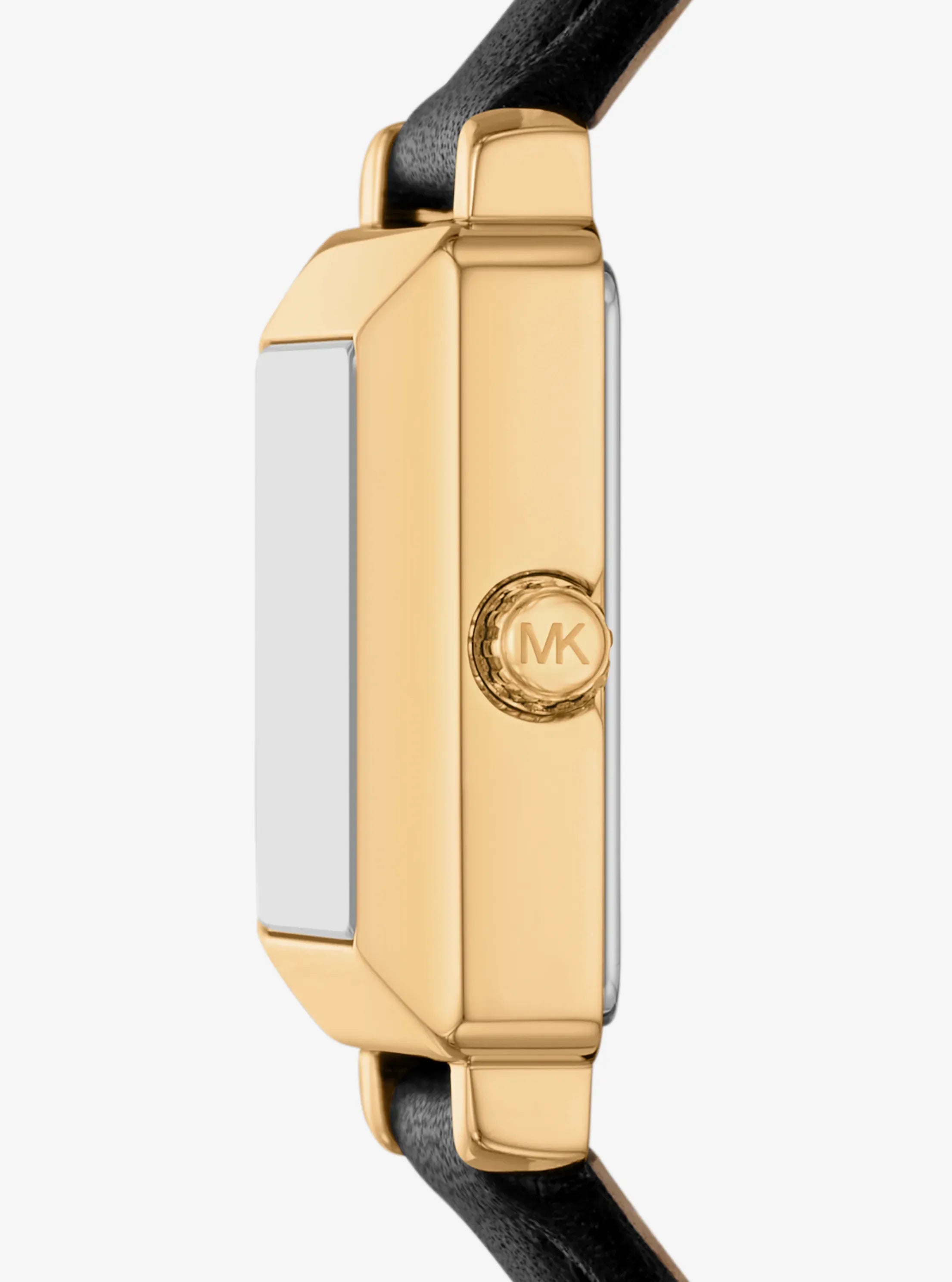 Michael Kors Mini Gwynn Gold-Tone and Leather Watch