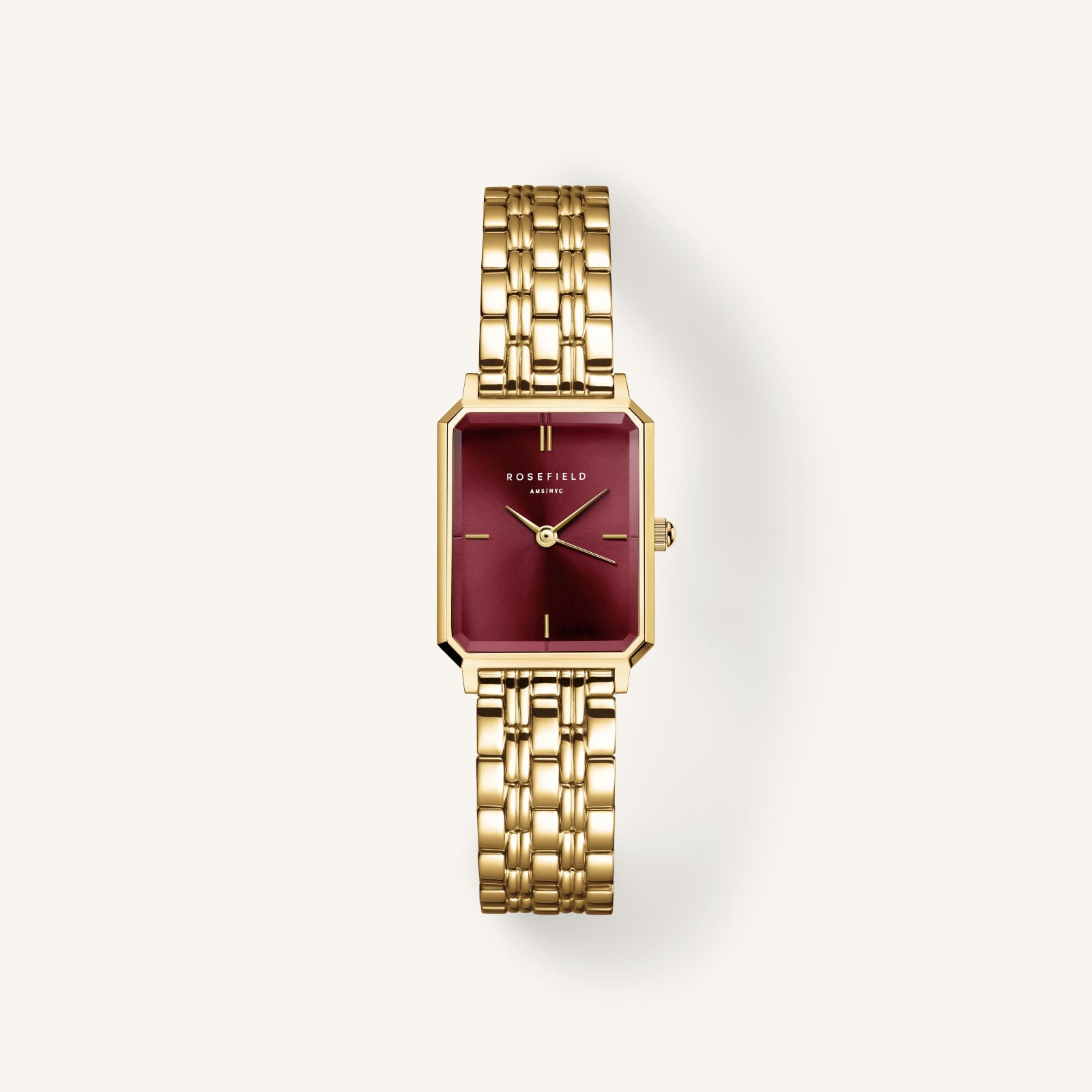 Rosefield Octagon XS Burgundy Watch
