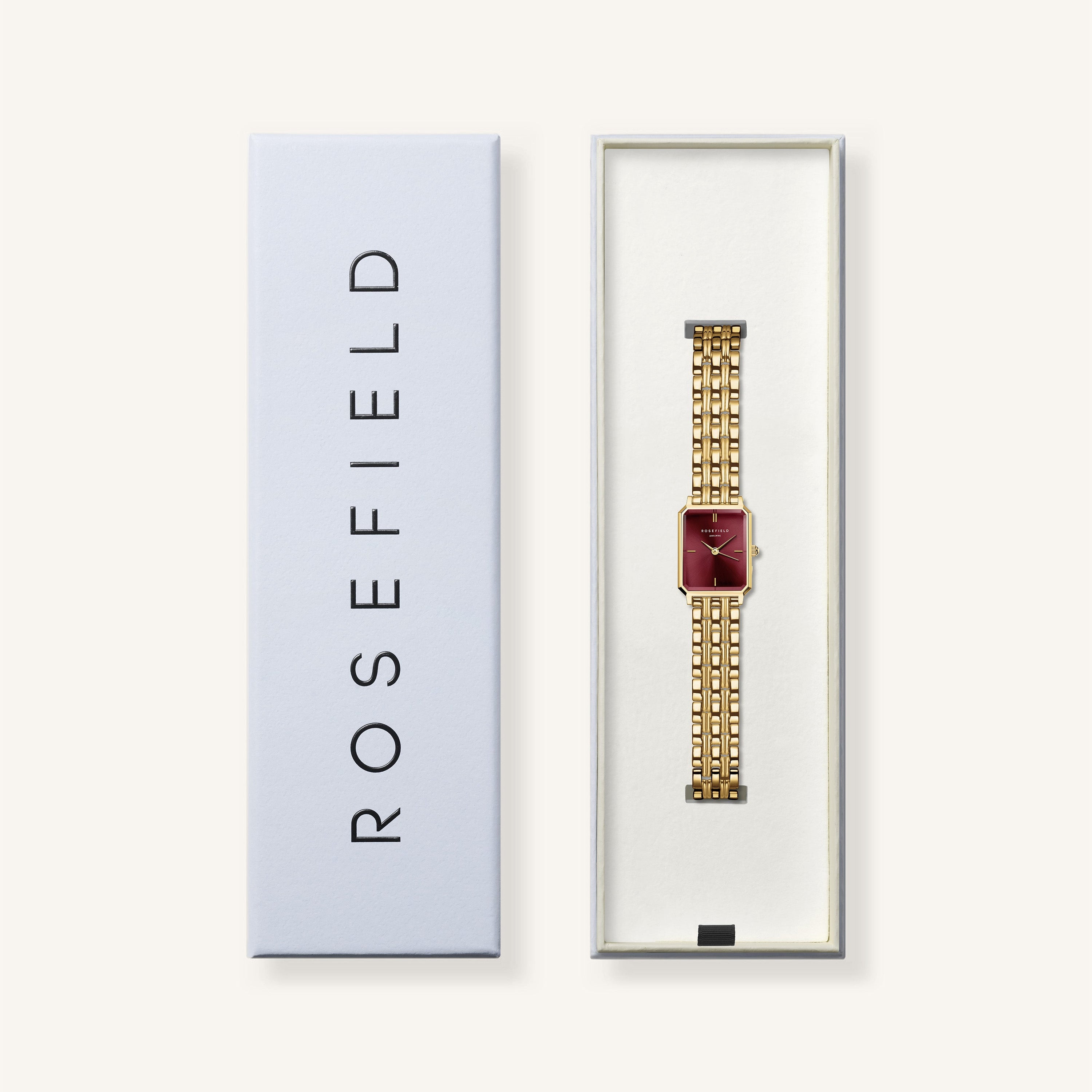 Rosefield Octagon XS Burgundy Watch