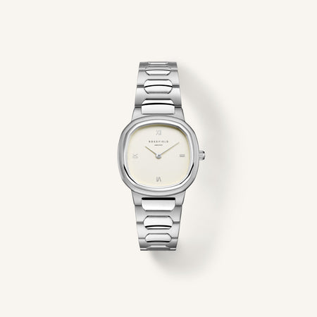 Rosefield Gaia Creme Silver Watch