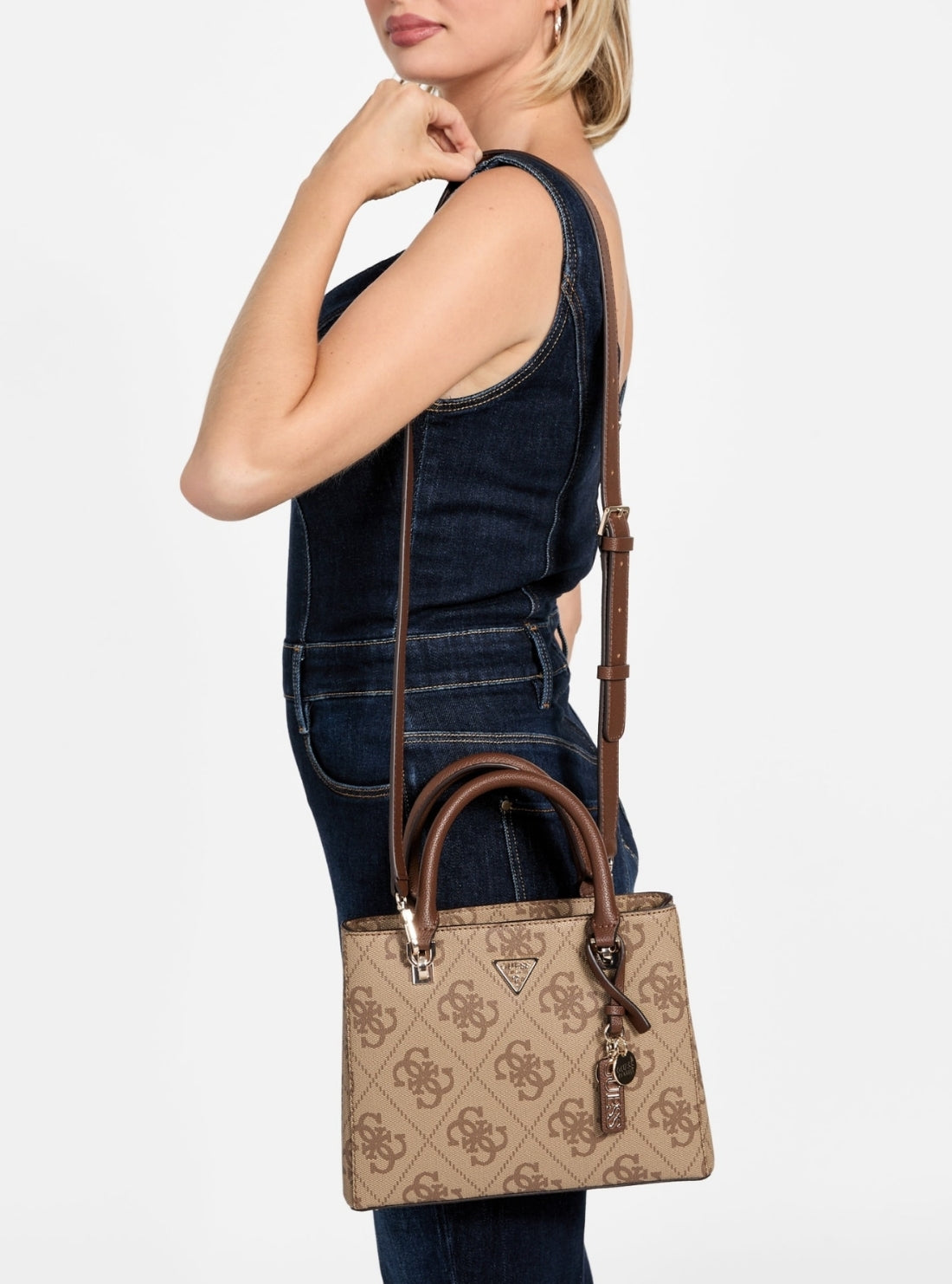 Guess Noelle Small Compartment Satchel Bag