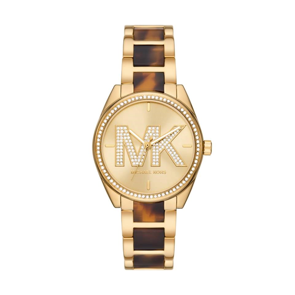 ساعة مايكل كورس Janelle Gold Dial Two Tone Steel