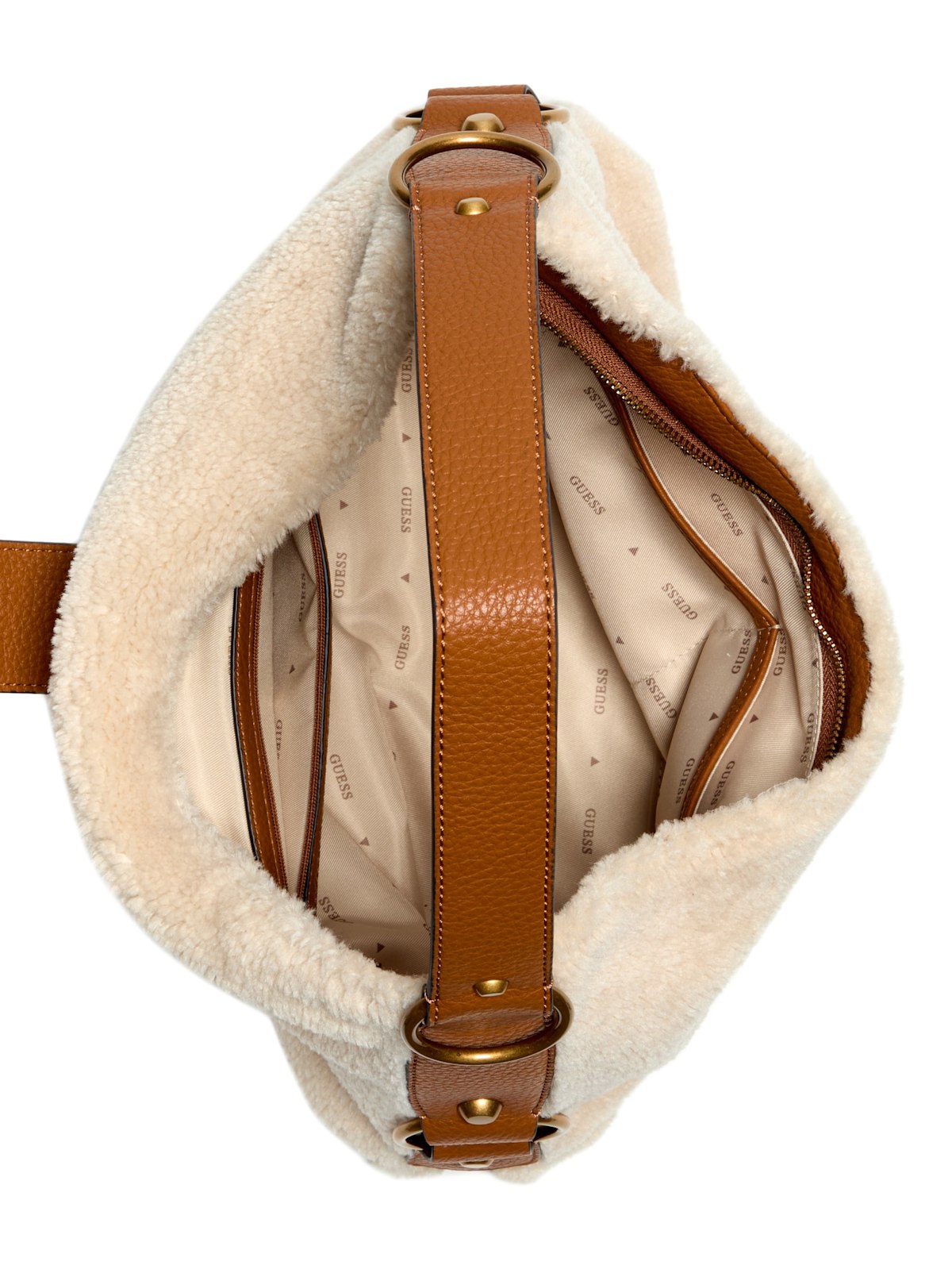 Guess Camden Shearling Shoulder Bag