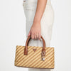 Guess Simona Straw Small Satchel Bag