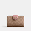 Coach Medium Corner Zip Wallet Signature Canvas Wallet