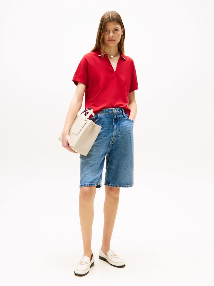 حقيبة تومي هيلفيجر Logo Luggage Tag Crossbody Shopper