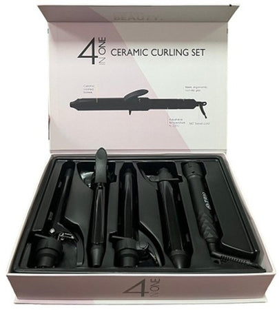 Cortex 4In1 Ceramic Black Curling Set