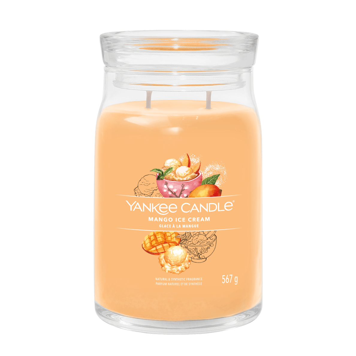 شمعة معطرة يانكي كاندل Mango Ice Cream Signature Large