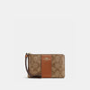 Coach Corner Zip Wristlet In Signature Canvas Wallet