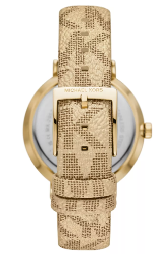Michael Kors Addyson Gold Dial Gold Leather Watch