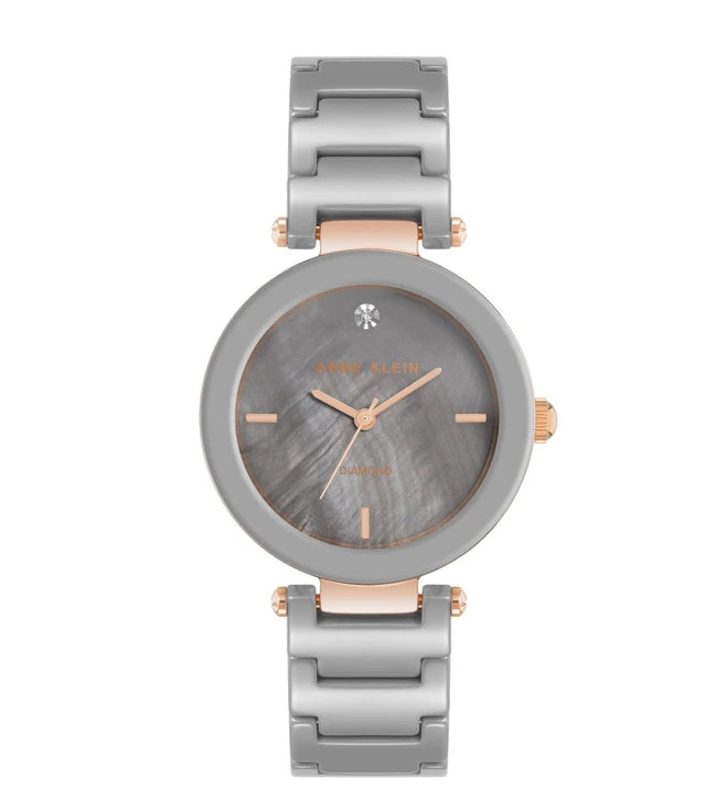 ساعة آن كلاين Octagonal Ceramic Diamond