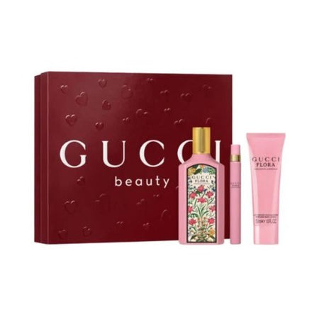 Gucci Flora Gorgeous Gardenia EDP 100ml / 10ml / 5ml Perfume Set