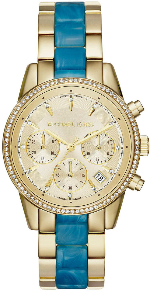 ساعة مايكل كورس Ritz Gold Dial Two Tone
