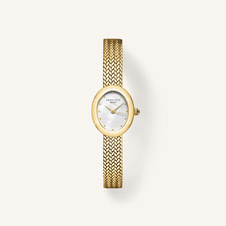 Rosefield Mini Oval Gold Watch
