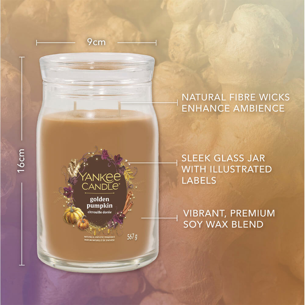 Yankee Candle Golden Pumpkin Signature Large Scented Candle