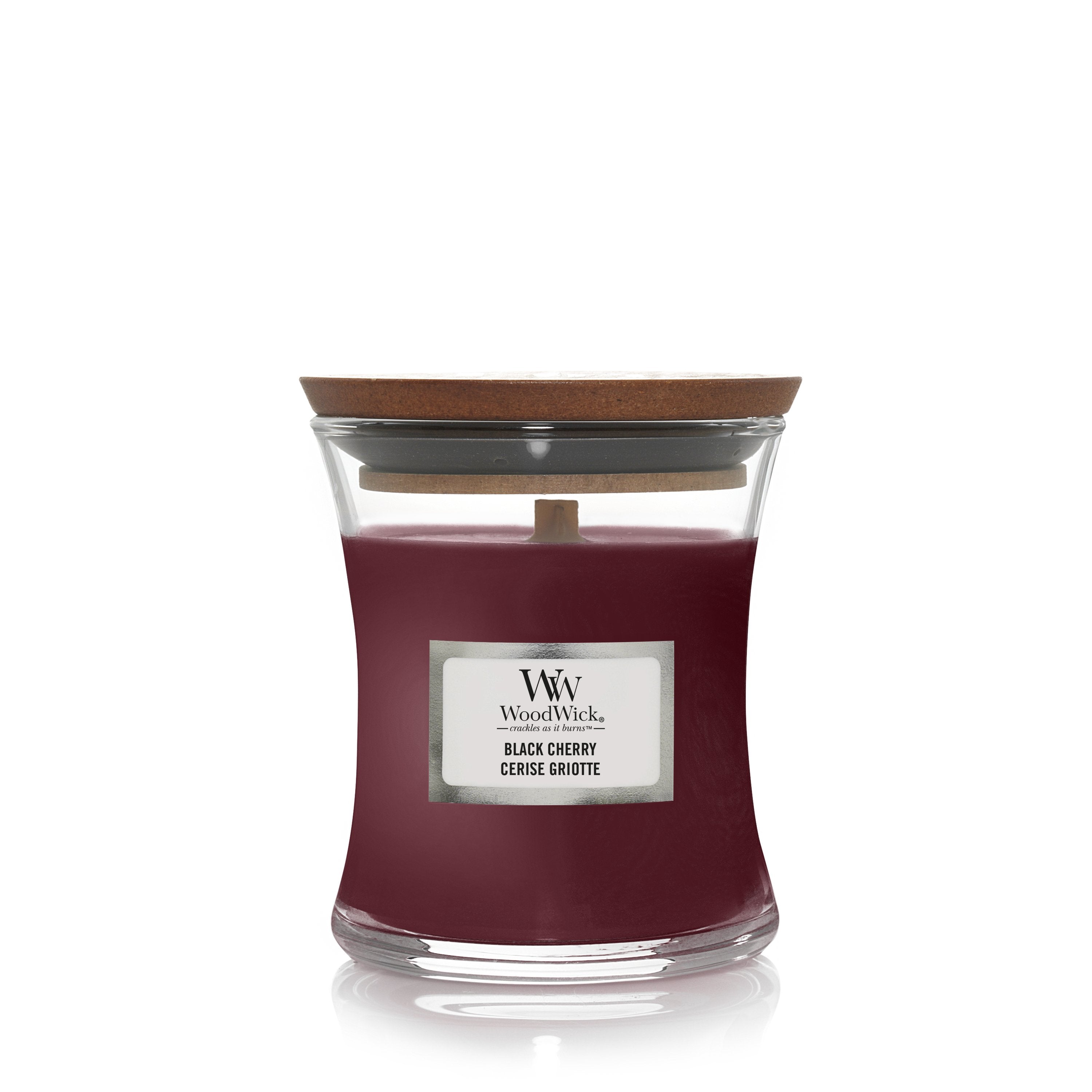 Woodwick Black Cherry Mini Hourglass Scented Candle