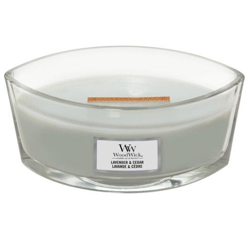 Woodwick Lavender and Cedar Ellipse Scented Candle