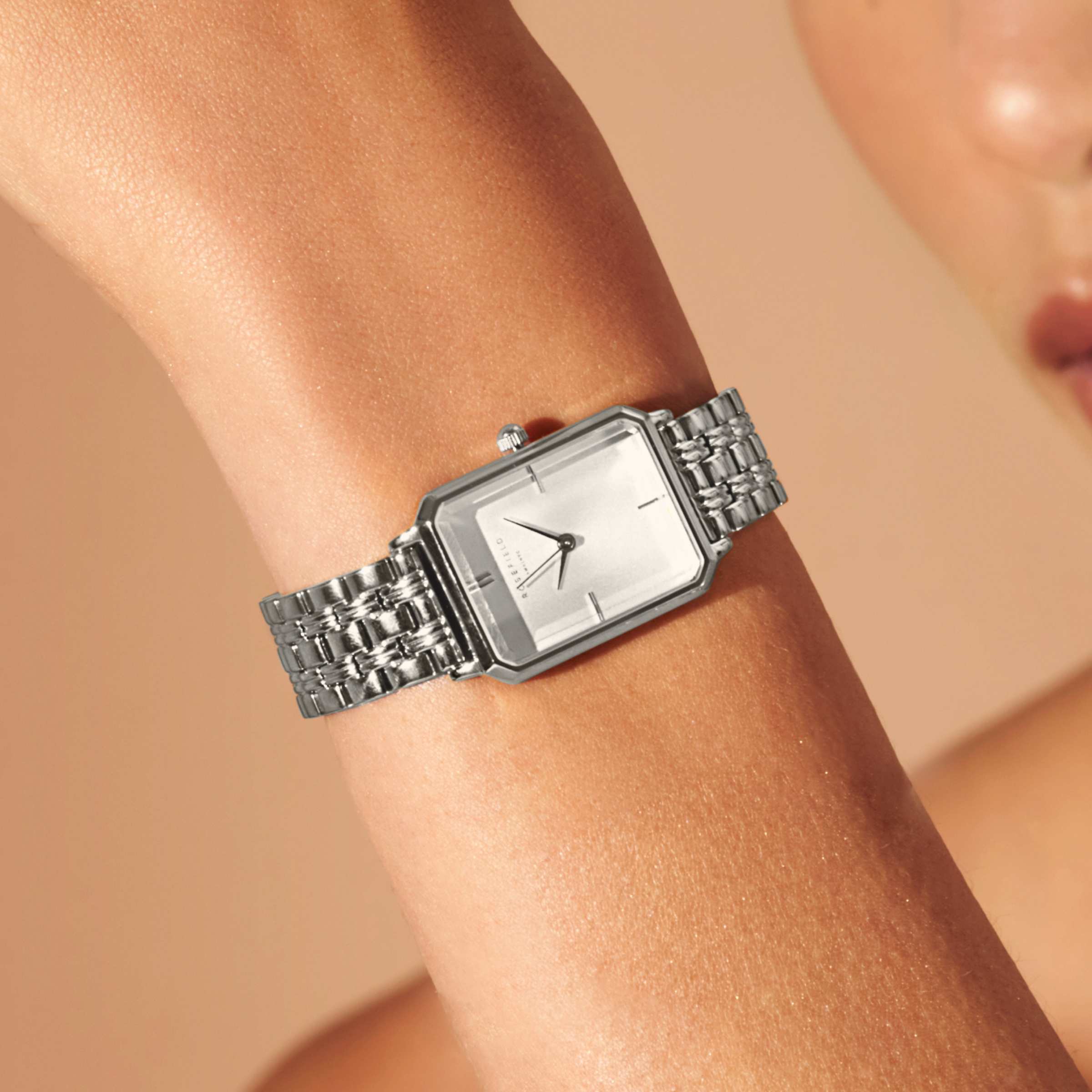Rosefield Octagon Silver Watch