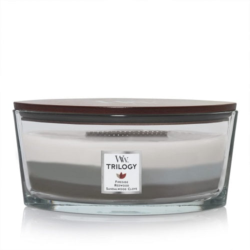 Woodwick Trilogy Warm Woods Ellipse Jar Scented Candle