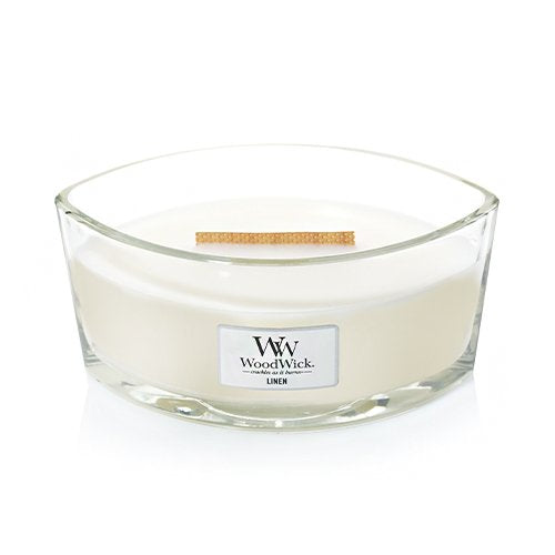 Woodwick Linen Ellipse Jar Scented Candle