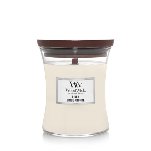 Woodwick Linen Hourglass Scented Candle